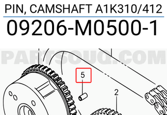 Suzuki 09206M05001 PIN, CAMSHAFT A1K310/412