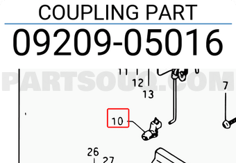 Suzuki 0920905016 COUPLING PART