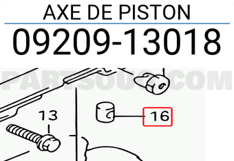 Suzuki 0920913018 AXE DE PISTON
