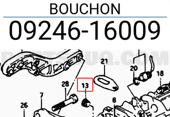 Suzuki 0924616009 BOUCHON
