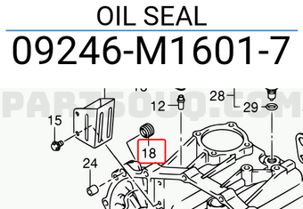 Suzuki 09246M16017 OIL SEAL