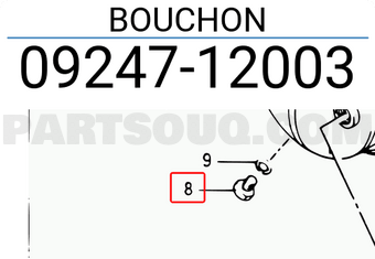 Suzuki 0924712003 BOUCHON