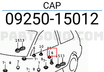 Suzuki 0925015012 CAP