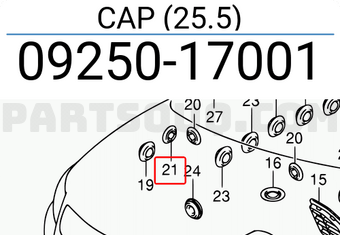 Suzuki 0925017001 CAP (25.5)
