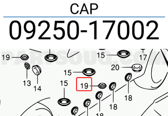 Suzuki 0925017002 CAP