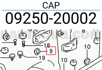 Suzuki 0925020002 CAP