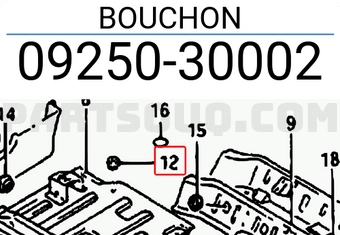 Suzuki 0925030002 BOUCHON