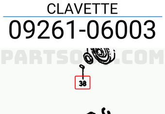 Suzuki 0926106003 CLAVETTE