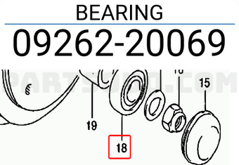Suzuki 0926220069 BEARING