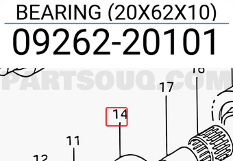 Suzuki 0926220101 BEARING (20X62X10)