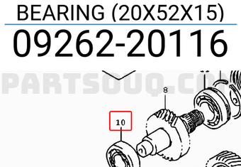 Suzuki 0926220116 BEARING (20X52X15)