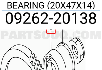 Suzuki 0926220138 BEARING (20X47X14)