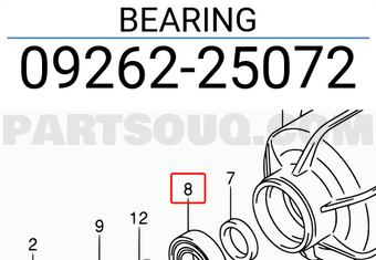 Suzuki 0926225072 BEARING