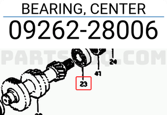 Suzuki 0926228006 BEARING, CENTER