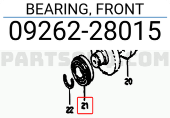 Suzuki 0926228015 BEARING, FRONT