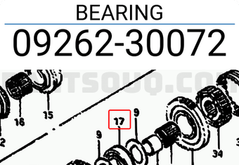 Suzuki 0926230072 BEARING