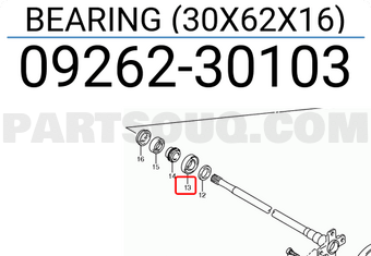 Suzuki 0926230103 BEARING (30X62X16)