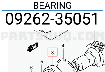 Suzuki 0926235051 BEARING