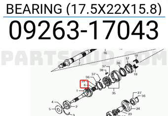 Suzuki 0926317043 BEARING (17.5X22X15.8)