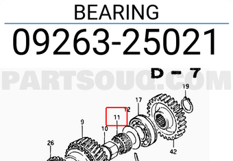 Suzuki 0926325021 BEARING