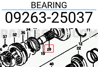 Suzuki 0926325037 BEARING