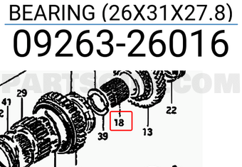 Suzuki 0926326016 BEARING (26X31X27.8)