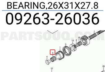 Suzuki 0926326036 BEARING,26X31X27.8