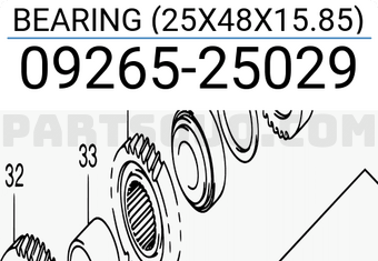 Suzuki 0926525029 BEARING (25X48X15.85)