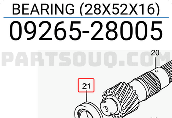 Suzuki 0926528005 BEARING (28X52X16)
