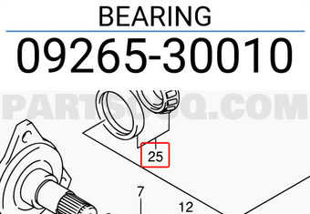 Suzuki 0926530010 BEARING