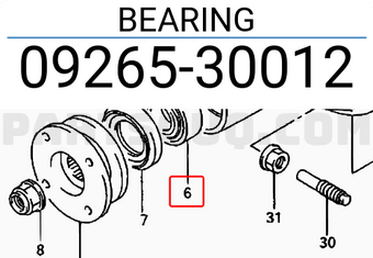 Suzuki 0926530012 BEARING