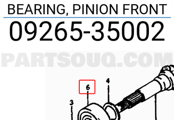 Suzuki 0926535002 BEARING, PINION FRONT