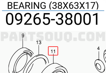Suzuki 0926538001 BEARING (38X63X17)