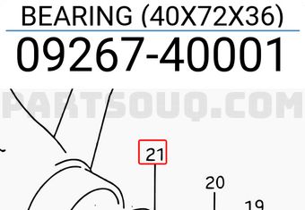 Suzuki 0926740001 BEARING (40X72X36)