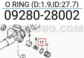 Suzuki 0928028002 O RING (D:1.9,ID:27.7)