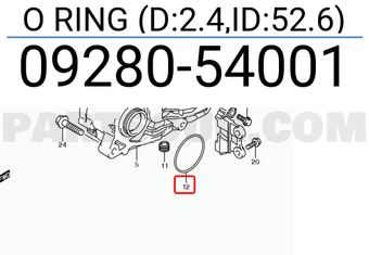 Suzuki 0928054001 O RING (D:2.4,ID:52.6)