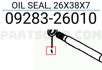 Suzuki 0928326010 OIL SEAL, 26X38X7