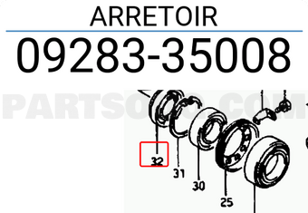 Suzuki 0928335008 ARRETOIR