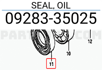 Suzuki 0928335025 SEAL, OIL