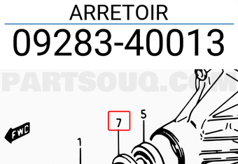 Suzuki 0928340013 ARRETOIR