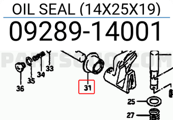 Suzuki 0928914001 OIL SEAL (14X25X19)