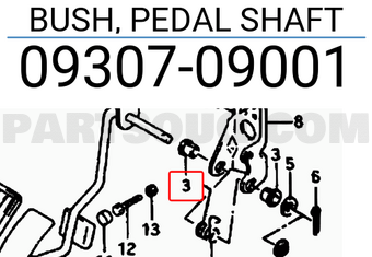 Suzuki 0930709001 BUSH, PEDAL SHAFT