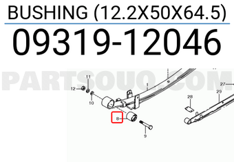 Suzuki 0931912046 BUSHING (12.2X50X64.5)