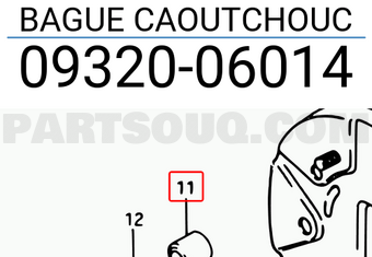 Suzuki 0932006014 BAGUE CAOUTCHOUC