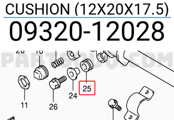 Suzuki 0932012028 CUSHION (12X20X17.5)