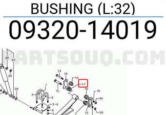 Suzuki 0932014019 BUSHING (L:32)