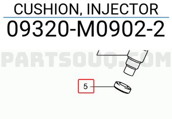 Suzuki 09320M09022 CUSHION, INJECTOR