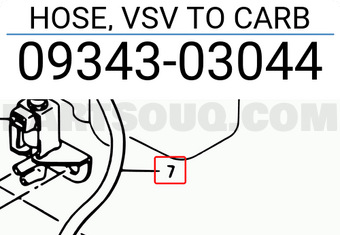 Suzuki 0934303044 HOSE, VSV TO CARB