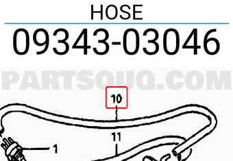 Suzuki 0934303046 HOSE