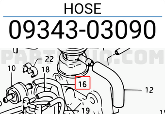 Suzuki 0934303090 HOSE